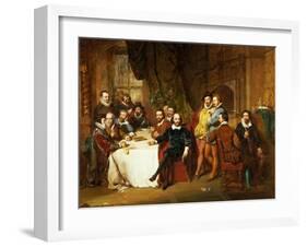 Shakespeare and His Friends at the Mermaid Tavern, 1850-John Faed-Framed Giclee Print