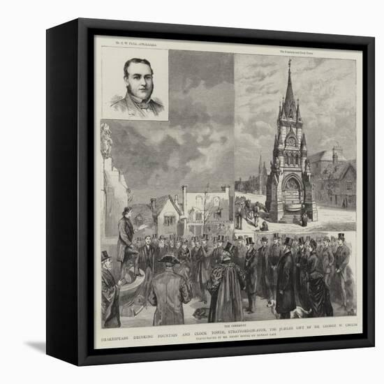 Shakespeare Drinking Fountain and Clock Tower-null-Framed Stretched Canvas