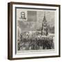 Shakespeare Drinking Fountain and Clock Tower-null-Framed Giclee Print