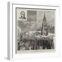 Shakespeare Drinking Fountain and Clock Tower-null-Framed Giclee Print