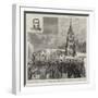 Shakespeare Drinking Fountain and Clock Tower-null-Framed Giclee Print
