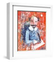 Shakespeare Impasto Protrait-null-Framed Art Print