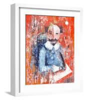 Shakespeare Impasto Protrait-null-Framed Art Print