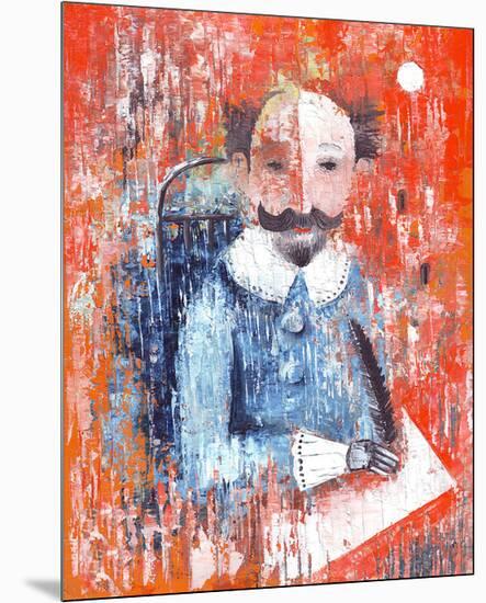 Shakespeare Impasto Protrait-null-Mounted Art Print