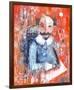 Shakespeare Impasto Protrait-null-Framed Art Print