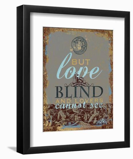 Shakespeare-Love Blind 2-Chris Vest-Framed Art Print