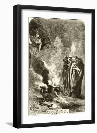 SHAKESPEARE - Macbeth - the three witches-John Gilbert-Framed Giclee Print