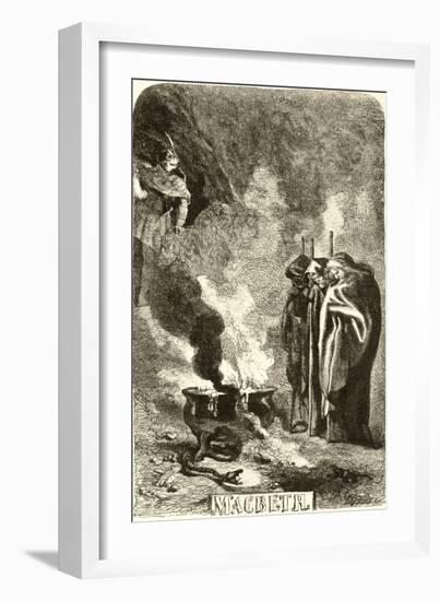 SHAKESPEARE - Macbeth - the three witches-John Gilbert-Framed Giclee Print