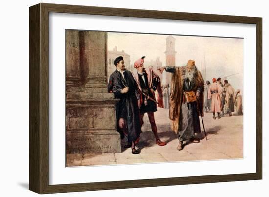 SHAKESPEARE - MERCHANT OF-John Gilbert-Framed Giclee Print