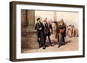 SHAKESPEARE - MERCHANT OF-John Gilbert-Framed Giclee Print