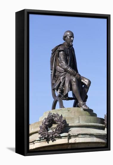 Shakespeare Monument, Stratford-Upon-Avon, Warwickshire, England, United Kingdom, Europe-Stuart Black-Framed Stretched Canvas