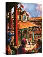 Shakespeare Performing at the Globe Theatre-Peter Jackson-Stretched Canvas