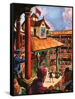 Shakespeare Performing at the Globe Theatre-Peter Jackson-Framed Stretched Canvas