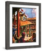 Shakespeare Performing at the Globe Theatre-Peter Jackson-Framed Giclee Print