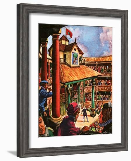 Shakespeare Performing at the Globe Theatre-Peter Jackson-Framed Giclee Print