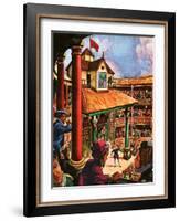 Shakespeare Performing at the Globe Theatre-Peter Jackson-Framed Giclee Print