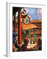 Shakespeare Performing at the Globe Theatre-Peter Jackson-Framed Giclee Print