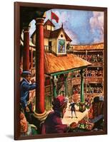 Shakespeare Performing at the Globe Theatre-Peter Jackson-Framed Giclee Print