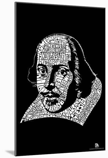 Shakespeare Plays Text Poster-null-Mounted Poster