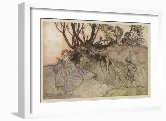 Shakespeare: Puck-Arthur Rackham-Framed Art Print