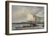 Shakespeare's Cliff, Dover, with Luggers on the Beach (W/C on Paper)-Samuel Austin-Framed Giclee Print