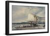 Shakespeare's Cliff, Dover, with Luggers on the Beach (W/C on Paper)-Samuel Austin-Framed Giclee Print