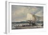 Shakespeare's Cliff, Dover, with Luggers on the Beach (W/C on Paper)-Samuel Austin-Framed Giclee Print