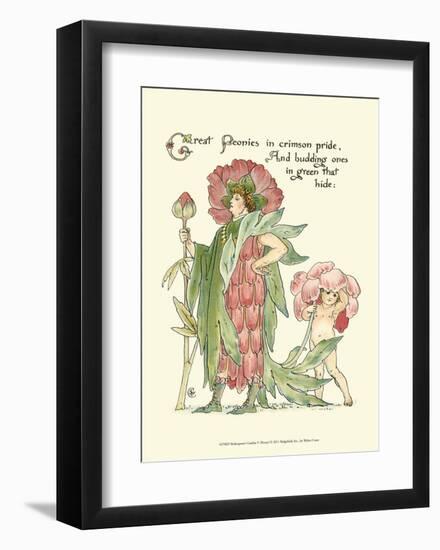 Shakespeare's Garden V (Peony)-Walter Crane-Framed Art Print