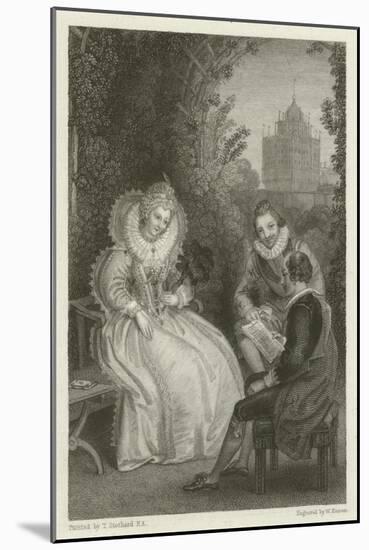Shakespeare's Interview with Queen Elizabeth-Thomas Stothard-Mounted Giclee Print