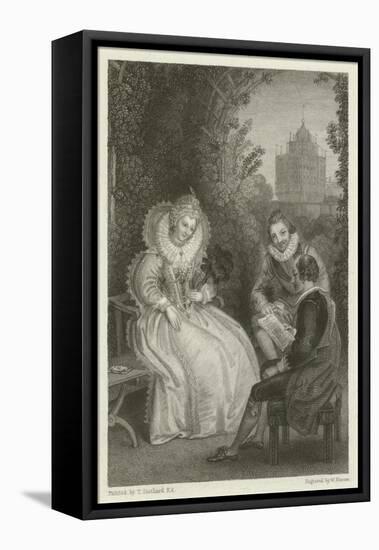 Shakespeare's Interview with Queen Elizabeth-Thomas Stothard-Framed Stretched Canvas