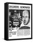 Shakespeare: the Greatest of Them All, Front Page of 'The Children's Newspaper', April 1964-English School-Framed Stretched Canvas