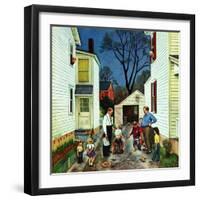 "Shaking Hands after the Fight", May 5, 1951-John Falter-Framed Giclee Print