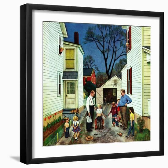 "Shaking Hands after the Fight", May 5, 1951-John Falter-Framed Giclee Print