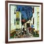 "Shaking Hands after the Fight", May 5, 1951-John Falter-Framed Giclee Print