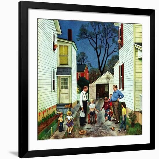 "Shaking Hands after the Fight", May 5, 1951-John Falter-Framed Giclee Print