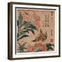 Shakuyaku Kana Ari, Peony and Canary. [1833 or 1834], 1 Print : Woodcut, Color ; 19.2 X 17.4-Katsushika Hokusai-Framed Giclee Print