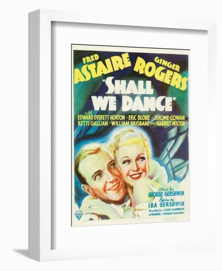 Shall We Dance?, Fred Astaire, Ginger Rogers, 1937-null-Framed Art Print