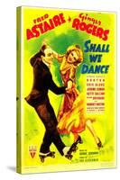 Shall We Dance?, Fred Astaire, Ginger Rogers on Midget Window Card, 1937-null-Stretched Canvas