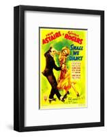 Shall We Dance?, Fred Astaire, Ginger Rogers on Midget Window Card, 1937-null-Framed Photo