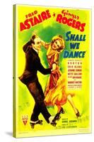 Shall We Dance?, Fred Astaire, Ginger Rogers on Midget Window Card, 1937-null-Stretched Canvas