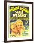 Shall We Dance?, Fred Astaire, Ginger Rogers on Window Card, 1937-null-Framed Photo