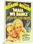 Shall We Dance?, Fred Astaire, Ginger Rogers on Window Card, 1937-null-Mounted Photo