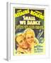 Shall We Dance?, Fred Astaire, Ginger Rogers on Window Card, 1937-null-Framed Photo