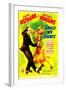 SHALL WE DANCE?, from left: Fred Astaire, Ginger Rogers on midget window card, 1937-null-Framed Art Print