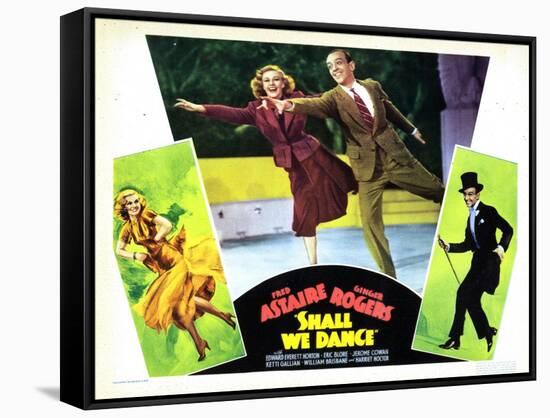 Shall We Dance, L-R, Ginger Rogers, Fred Astaire, 1937-null-Framed Stretched Canvas