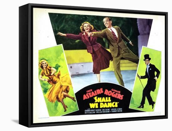 Shall We Dance, L-R, Ginger Rogers, Fred Astaire, 1937-null-Framed Stretched Canvas