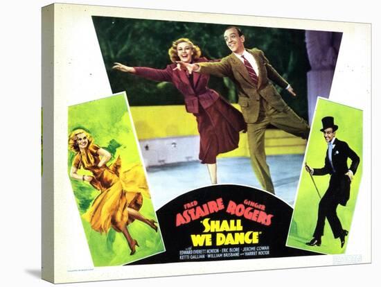 Shall We Dance, L-R, Ginger Rogers, Fred Astaire, 1937-null-Stretched Canvas