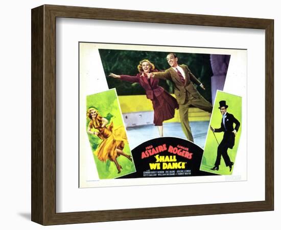 Shall We Dance, L-R, Ginger Rogers, Fred Astaire, 1937-null-Framed Art Print