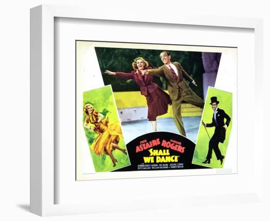 Shall We Dance, L-R, Ginger Rogers, Fred Astaire, 1937-null-Framed Art Print