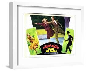 Shall We Dance, L-R, Ginger Rogers, Fred Astaire, 1937-null-Framed Art Print